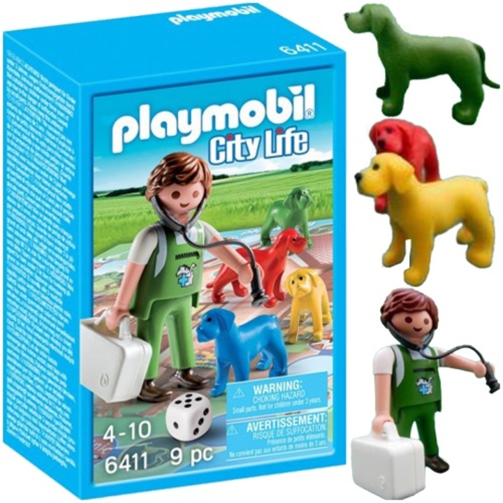 Figura, Playmobil 6411 City Life Állatorvosi Klinika Építőkockák