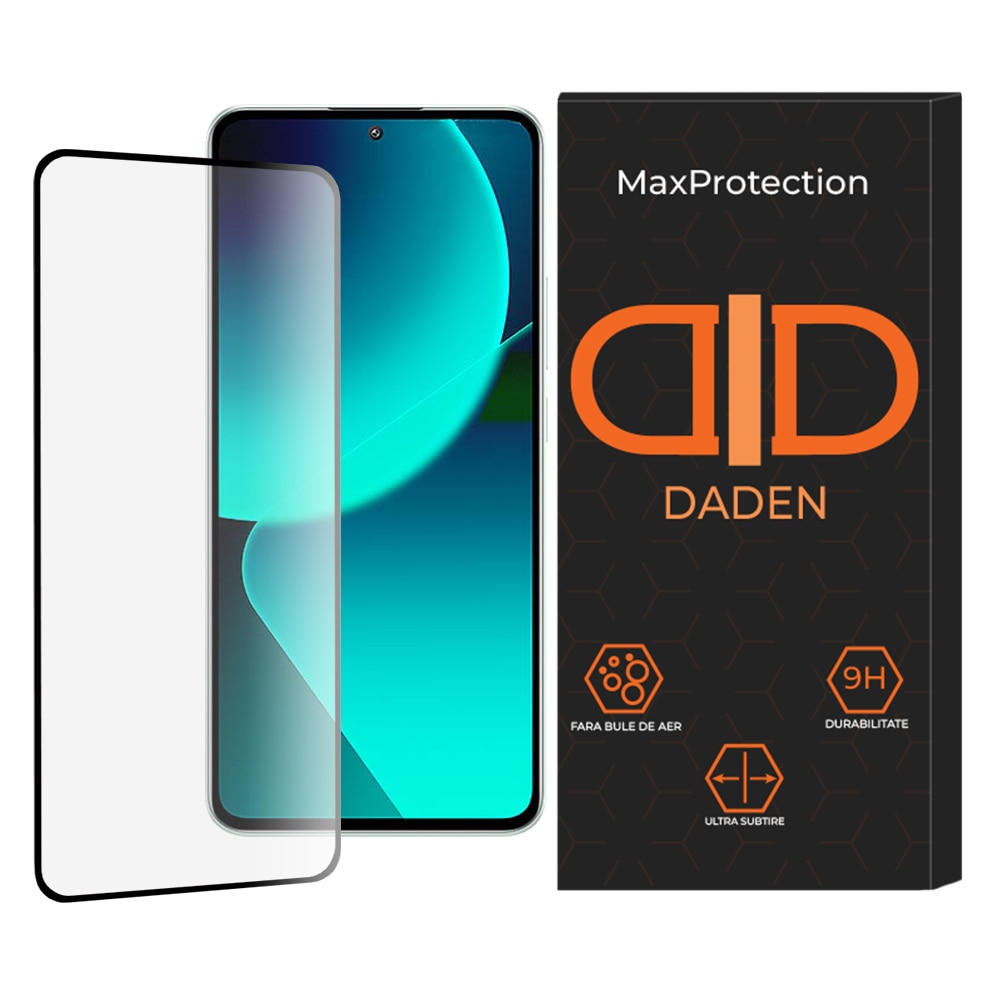 Folie Sticla pentru Xiaomi 13T / 13T Pro Daden MaxProtection, Full Cover, Protectie Profesionala, Ultra Rezistenta, Calitate Premium
