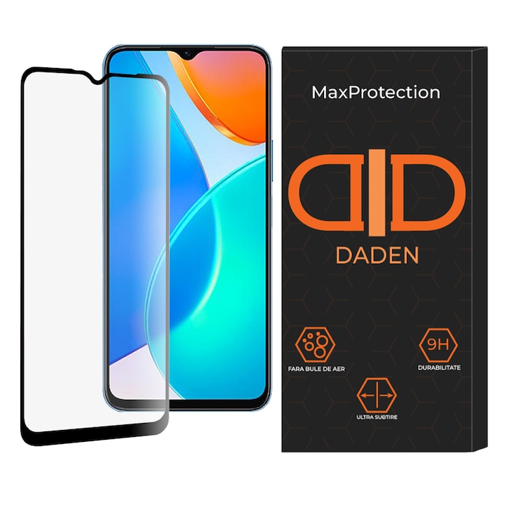 Üvegfólia Honor X6 / X8 5G / 70 Lite Daden MaxProtection készülékhez, teljes fedél, professzionális védelem, rendkívül ellenálló, prémium minőség