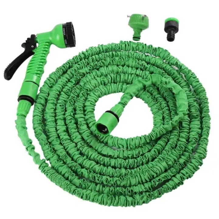 Kihúzható kerti tömlő 45 M, 7 Functions, coshop®, zöld