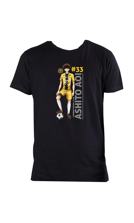Tricou Ao Ashi - Ashito Aoi 33, Fekete