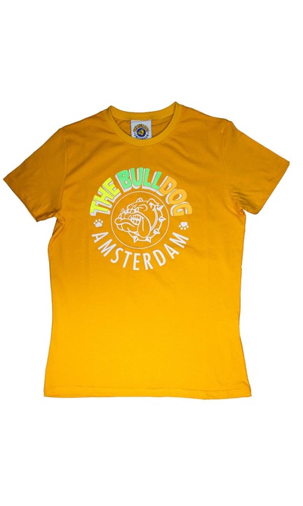 Póló The Bulldog Amsterdam Original Rainbow Logo, sárga, Sárga, S