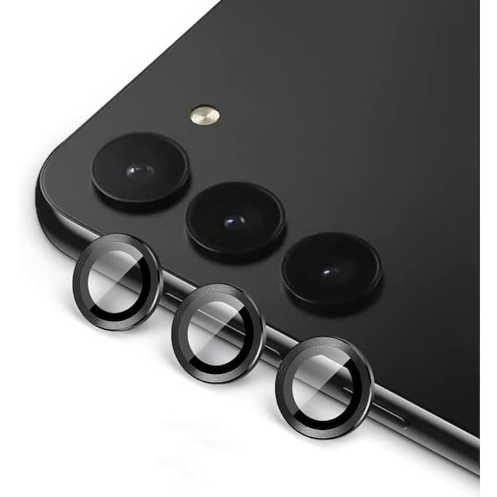 Set 3 protectii sticla camera foto PCS compatibil cu Samsung Galaxy A54 5G, negru