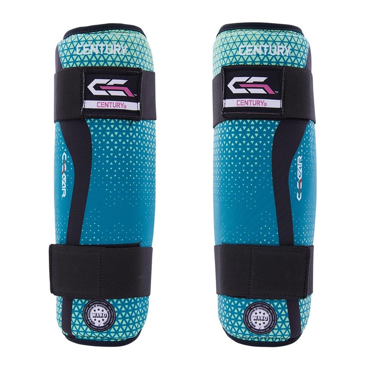 Set 2 tibiere lavabile C-GEAR, WAKO, Century, Turcoaz, XXS