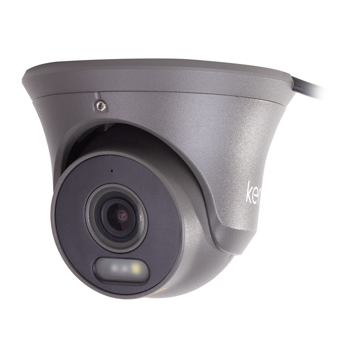 Kenik IP kamera KG-8130DAS-IL-G 2.8mm, dóm, 8MP, LED + IR, audio, AI, vandálbiztos ház, fekete kivitel, 24/7 monitorozás