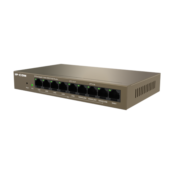 Рутер 8 Gigabit PoE+ порта, 95W, 1 RJ45 порт, Управление - IP-COM M20-8G-PoE
