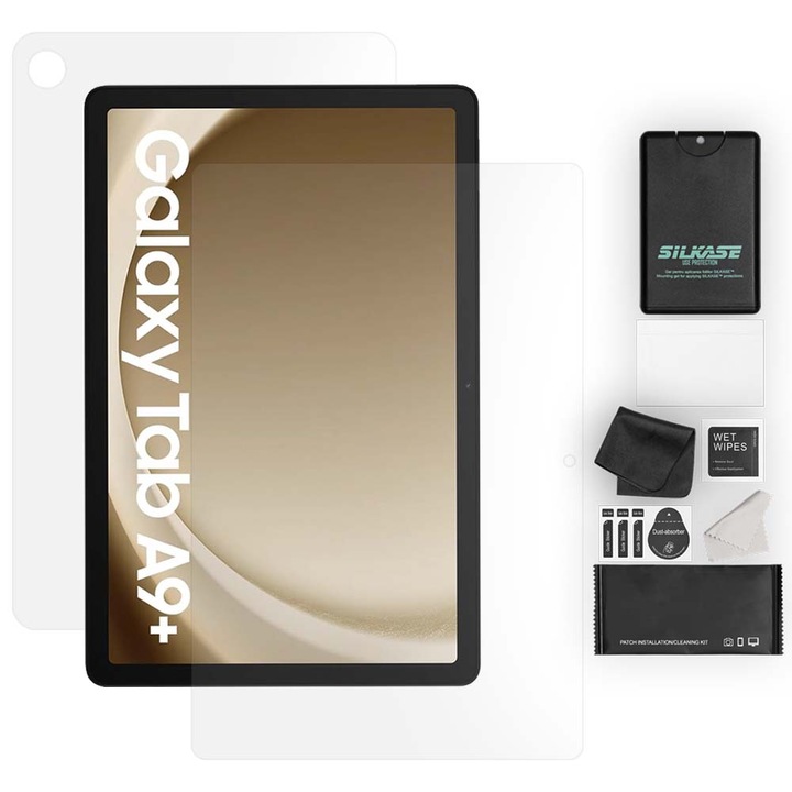 2 db SILKASE matt fólia készlet Samsung Galaxy Tab A9 Plus 11"-os tablet védelemmel, megújuló szilikon