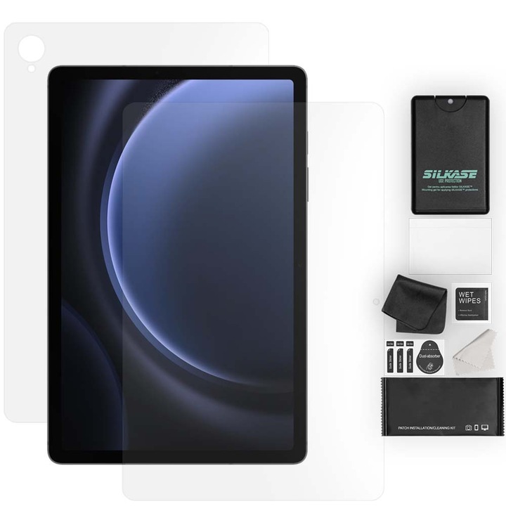 2 db-os SILKASE matt fólia készlet Samsung Galaxy Tab S9 FE 10,9"-os tablet védelemmel, megújuló szilikon