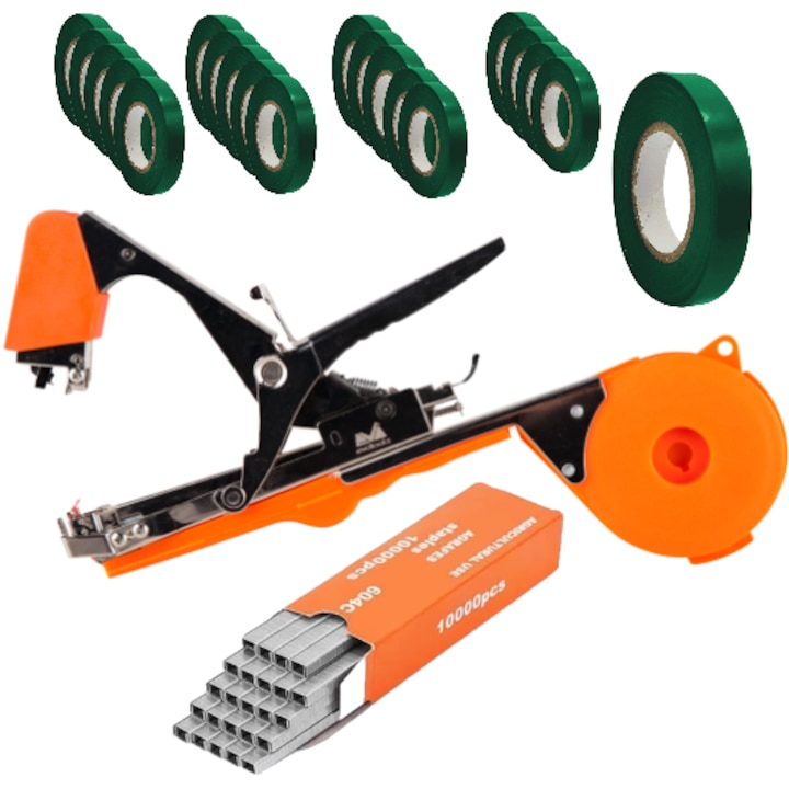 Set complet aparat profesional de legat vita de vie, legume, pomi fructiferi + 20 role + 10.000 capse