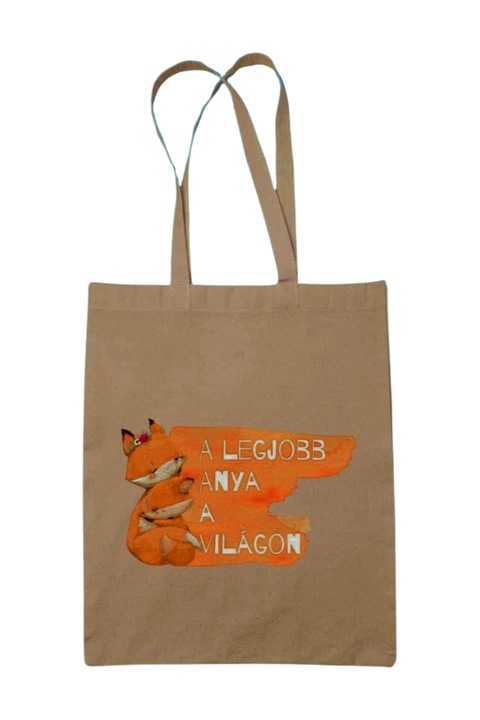 A legjobb anya a világon vászontáska, natúr, 42 x 38 cm