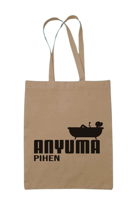 Anyuma pihen vászontáska, natúr, 42 x 38 cm