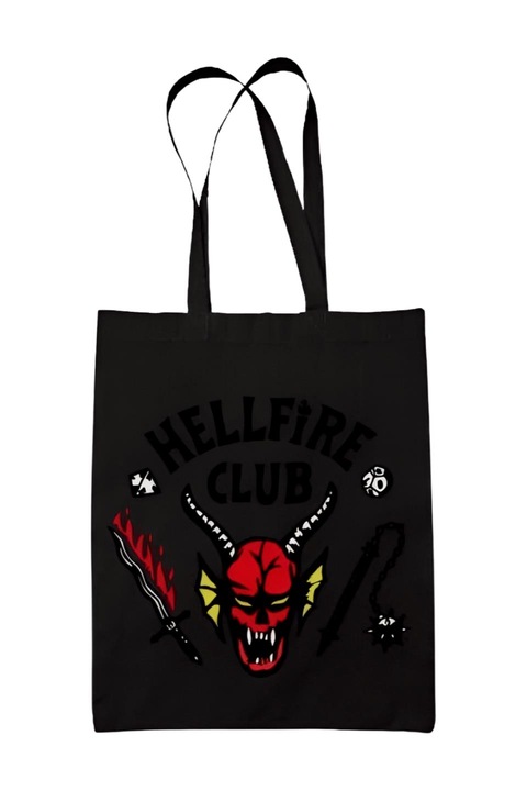 HellFire Club vászontáska, fekete, 42 x 38 cm