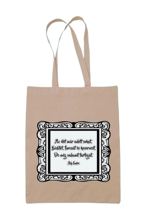 Az élet már... Ady Endre vászontáska, natúr, 42 x 38 cm