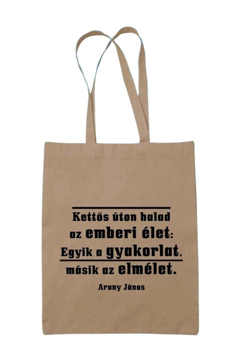 Kettős úton halad Arany János vászontáska, natúr, 42 x 38 cm