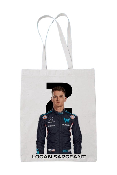 Geanta Logan Sargeant Formula 1 2024, Pólóügynökség, Panza, 42 x 38 cm, Alb