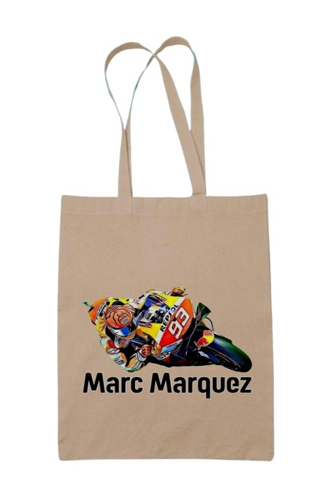 Marc Marquez motorversenyző vászontáska, natúr, 42 x 38 cm