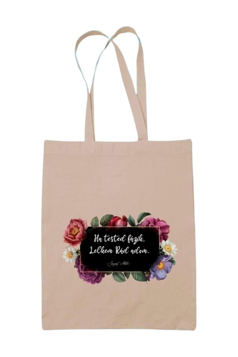 József Attila Ha tested fázik vászontáska, natúr, 42 x 38 cm