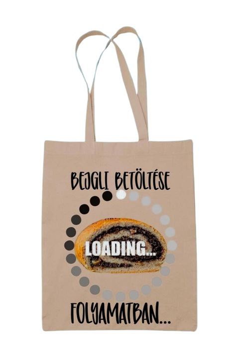 Bejgli betöltése folyamatban vászontáska, natúr, 42 x 38 cm