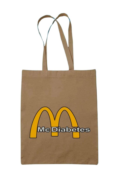 McDiabetes vászontáska, natúr, 42 x 38 cm