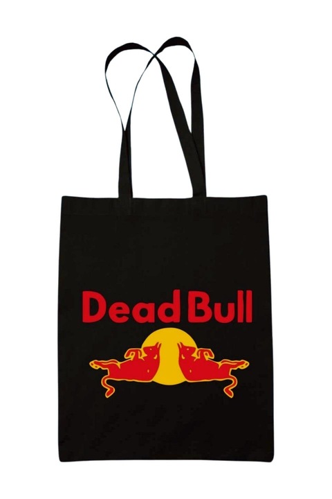Dead bull vászontáska, fekete, 42 x 38 cm