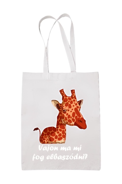 Vajon ma mi fog elbaszódni vászontáska, fehér, 42 x 38 cm