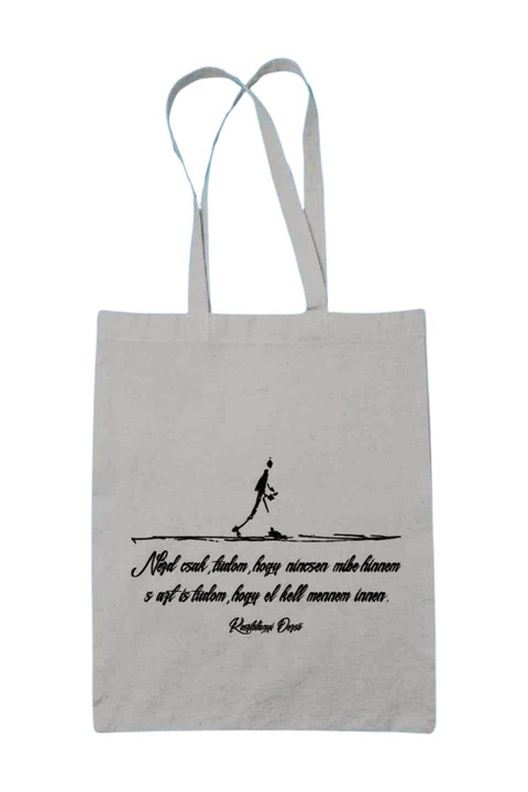 Nézd csak Kosztolányi Dezső vászontáska, fehér, 42 x 38 cm