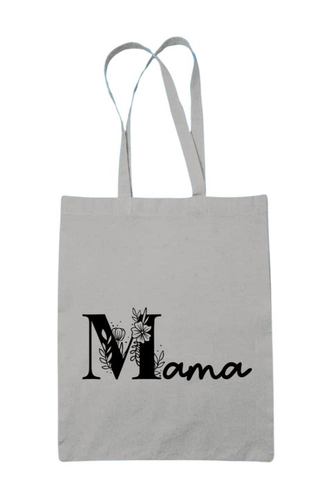 Mama vászontáska, fehér, 42 x 38 cm