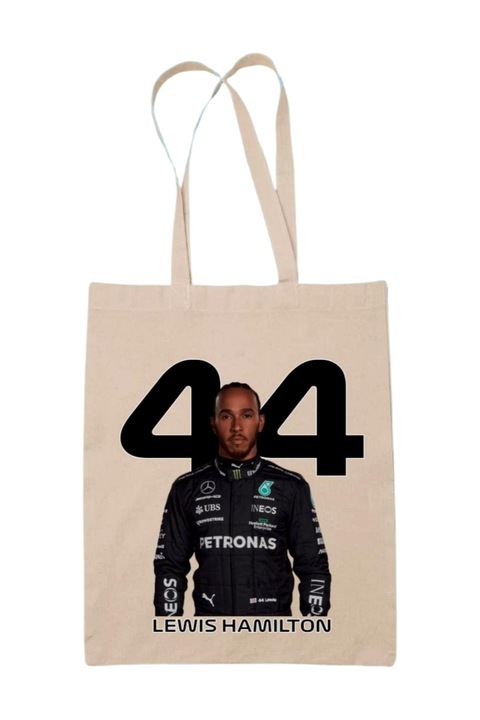 Lewis Hamilton Formula 1 2024 vászontáska, natúr, 42 x 38 cm