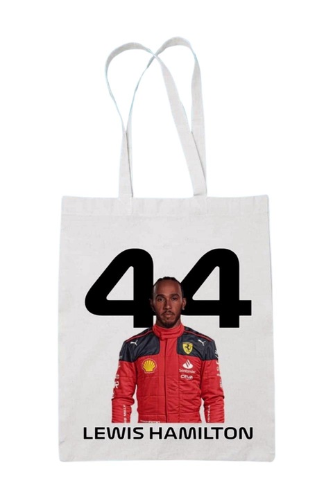 Geanta Lewis Hamilton Ferrari 1, Pólóügynökség, Panza, 42 x 38 cm, Alb