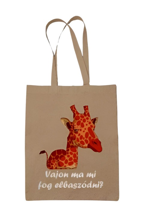 Vajon ma mi fog elbaszódni vászontáska, natúr, 42 x 38 cm