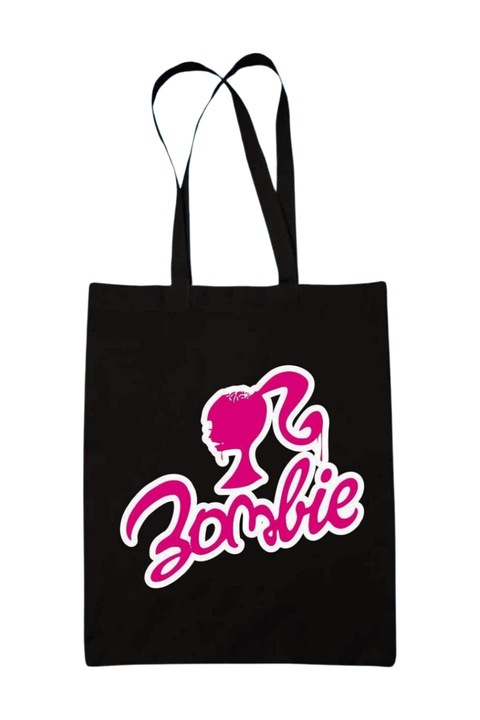 Zombie vászontáska, fekete, 42 x 38 cm