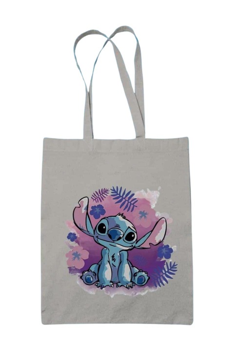 Stitch hawaiian pastel vászontáska, fehér, 42 x 38 cm