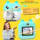 GALAXIA® Kids Instant Camera, 48px, gyerekeknek szánt, FULL HD filmek, 5 játék, zenelejátszó, 3 tekercs, kék, kompakt, SD kártyanyílás, könnyű