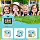 GALAXIA® Kids Instant Camera, 48px, gyerekeknek szánt, FULL HD filmek, 5 játék, zenelejátszó, 3 tekercs, kék, kompakt, SD kártyanyílás, könnyű