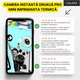 GALAXIA® Kids Instant Camera, 48px, gyerekeknek szánt, FULL HD filmek, 5 játék, zenelejátszó, 3 tekercs, kék, kompakt, SD kártyanyílás, könnyű