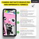 GALAXIA Kids Instant fényképezőgép, 48px, gyerekeknek szánt, FULL HD filmek, 5 játék, zenelejátszó, 3 tekercs, rózsaszín, kompakt, SD kártyanyílás, könnyű