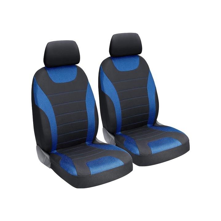 Комплект от 2 броя калъфи за предни седалки UniVexx универсални черни и сини