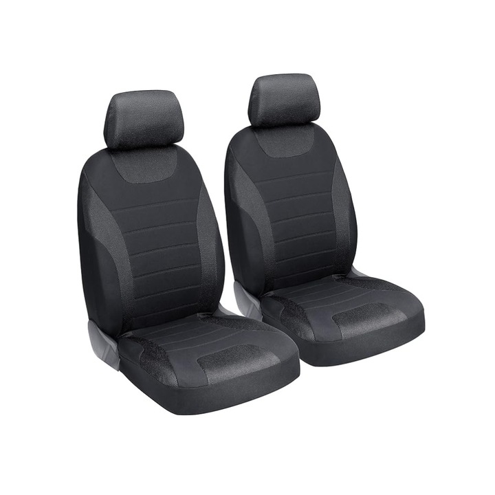 Комплект 2 калъфа за предни седалки UniVexx, универсални, цвят черен