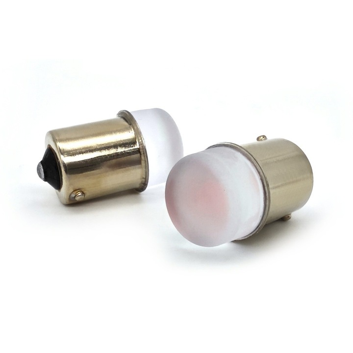 Комплект LED крушки, motoLEDy, P21W LED, R5W, R10W, BA15S, 12-18V, CANBUS, червена, 900lm, 2 броя