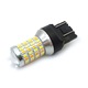 LED крушка за автомобил, motoLEDy, 7443 W21/5W, 12V, CANBUS, двуцветна, бяло-оранжева, двунишково, за мигачи, габарити и дневни светлини DRL, 76 LED диода, 1000 лумена, ъгъл на дисперсия 360 градуса, Комплект от 2 броя