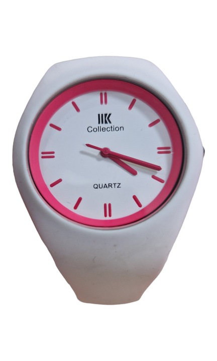 HX szilikon szíjas karóra 40mm tok méret pink-fehér
