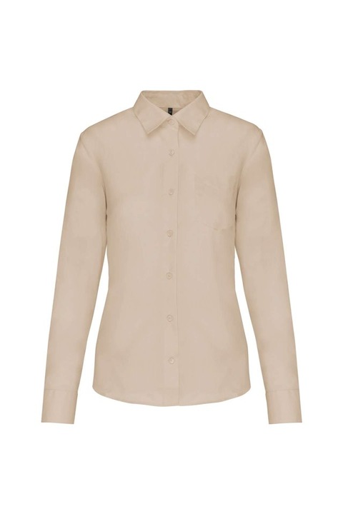Camasa Jessica cu maneci lungi pentru femei - KA549, Alb perlat