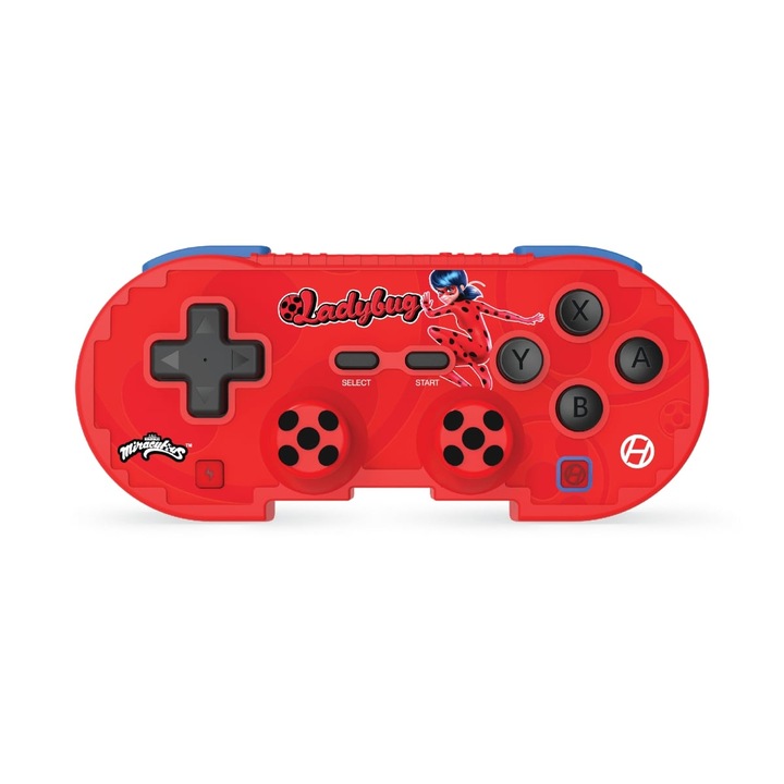 Controler BT Hyperkin M01328-MTLB Pixel Art Miraculous pentru Nintendo Switch/PC/Mac/Android „Ladybug”