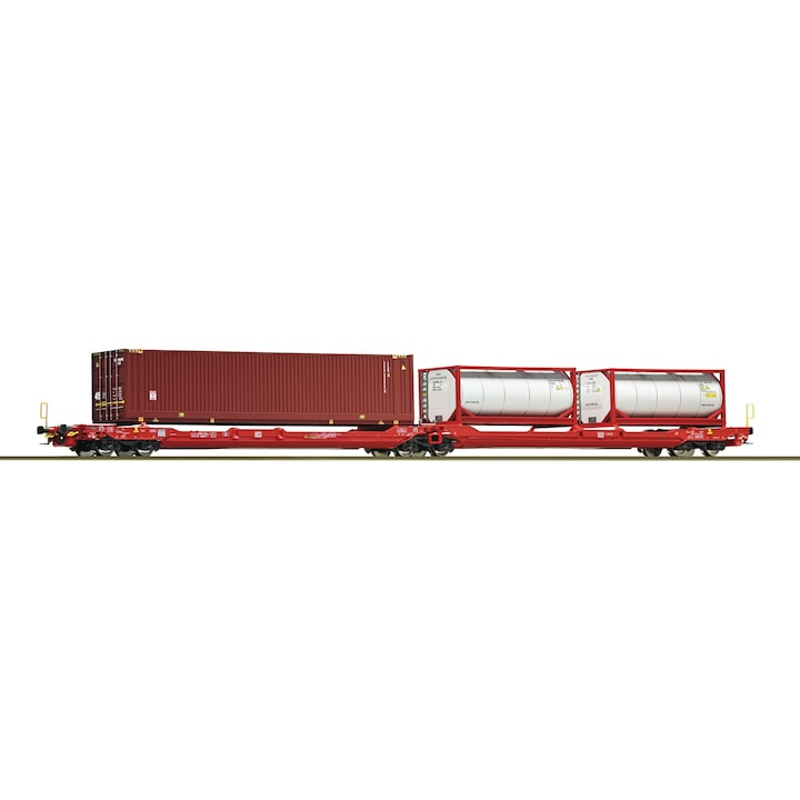 Vagon portcontainer Sdggmrs, DB, H0, Roco, 77400