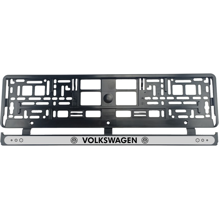 Set 2 bucati, suport numar inmatriculare Volkswagen Dark