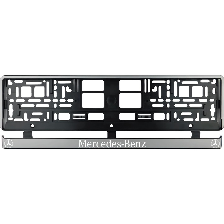 2 db-os készlet, Mercedes Benz ezüst rendszámtartó