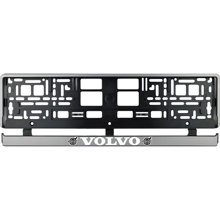Комплект 2 поставки за регистрационни номера, сребристи, за Volvo II