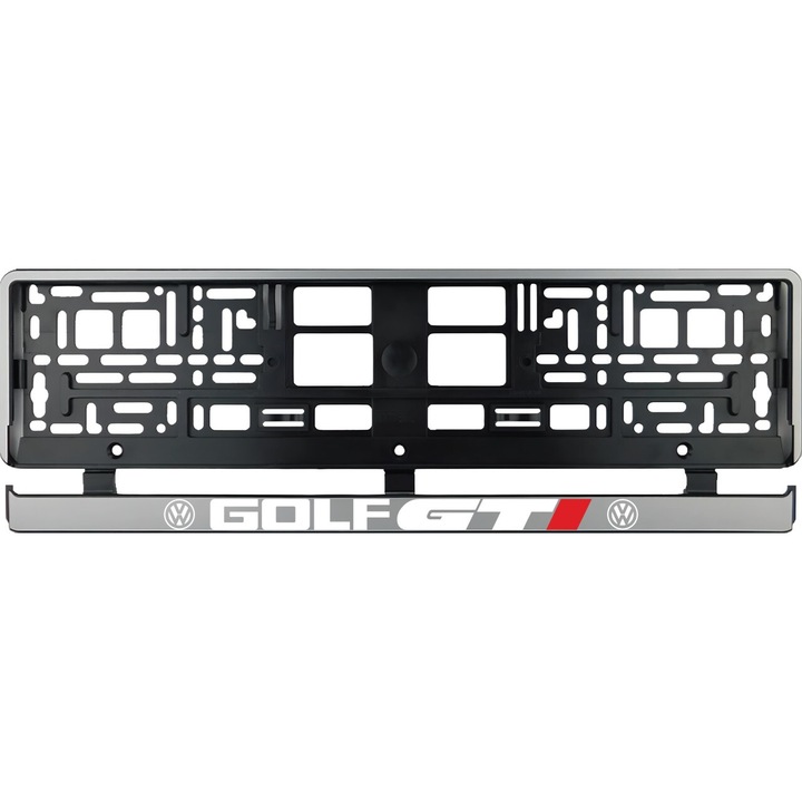 Комплект 2 поставки за регистрационни номера, сребристи, за Golf GTI