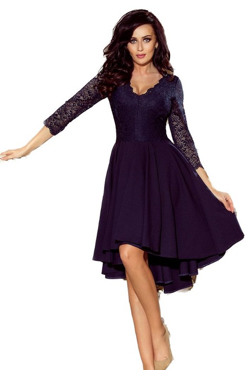 Rochie de dama din dantela, Numoco, Nicolle, obiceiuri, Albastru inchis, 3XL