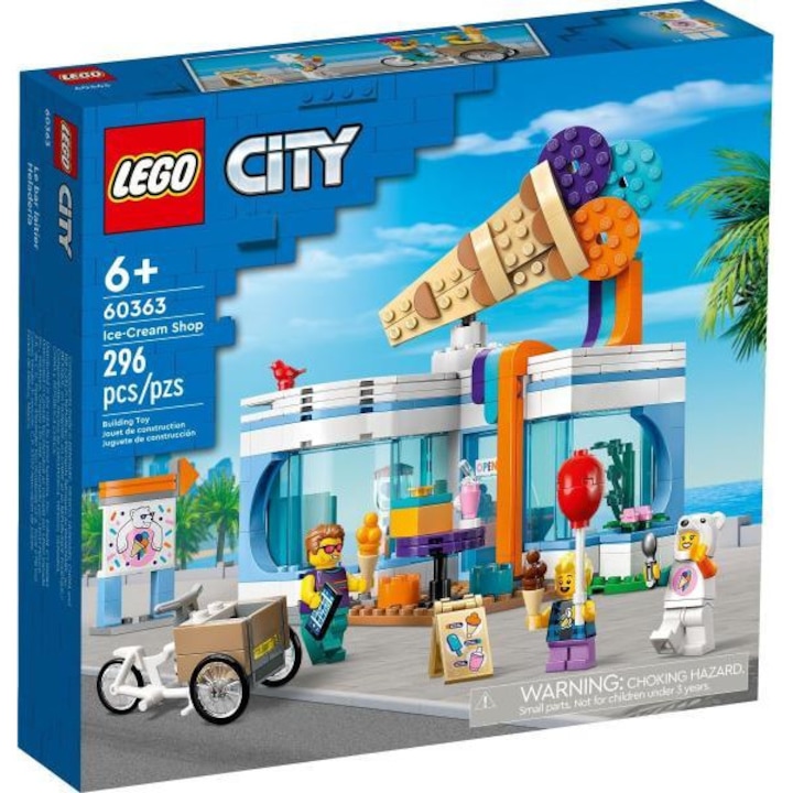 LEGO City - Fagylaltozó, 6+ év, 296 elem, Akció és kaland, Épületek
